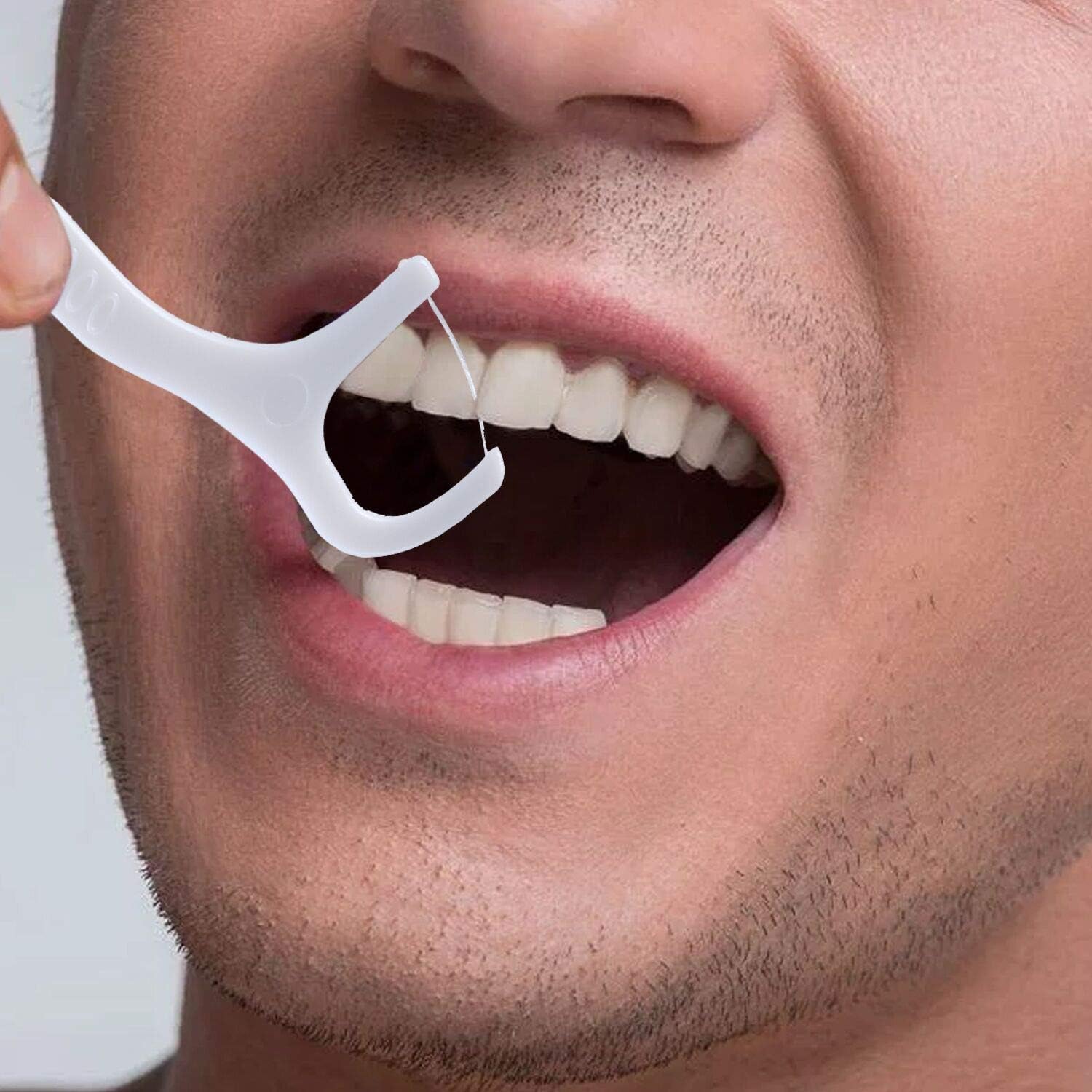 3 in 1 Tooth Cleaning Dental Floss Toothpicks Plastic Set for Clean Teeth Fresh Breath and Healthy Gums, Oral Care Floss Toothpick Cleaner With Handle Flosser For Thread Teeth (Multi) (50)