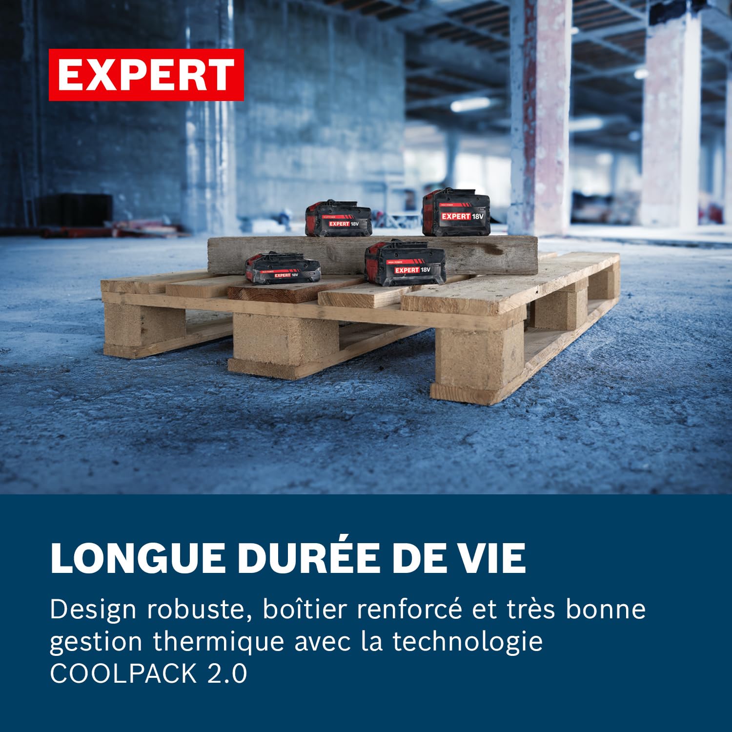 Bosch EXPERT Kit de démarrage haute performance 18 V : 2 EXBA18V-150 + 1 chargeur ultra rapide EXAL18V-160