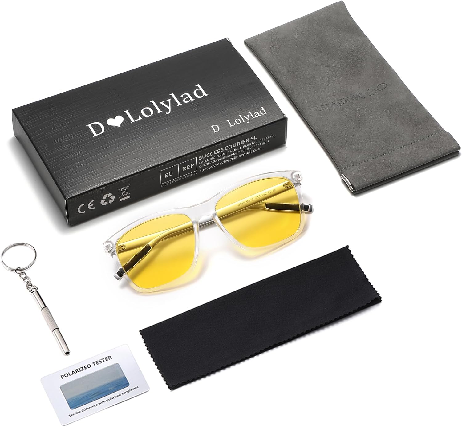 Night Driving Glasses for Men Women - Yellow Lens HD Nighttime Glasses Anti Glare and Enhance Vision - Image 6