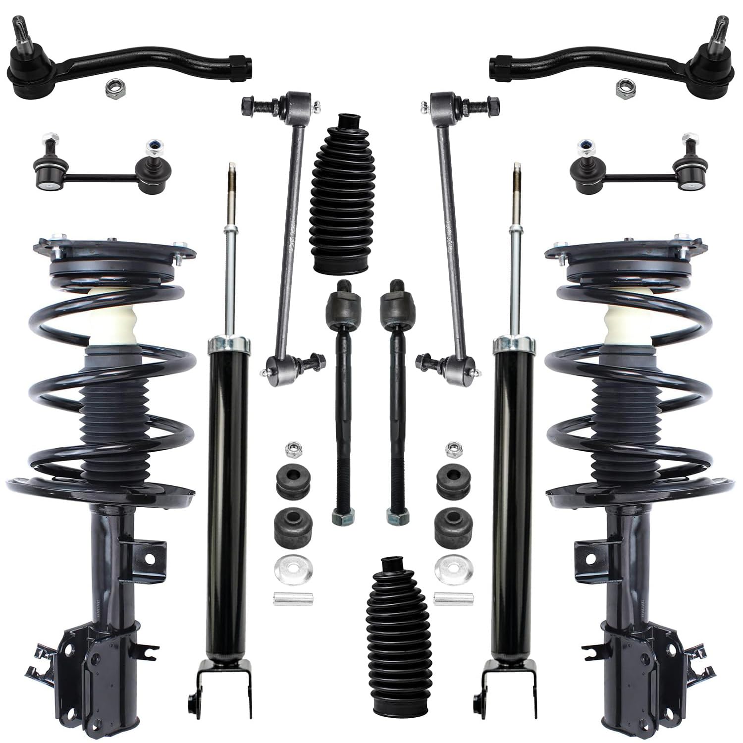 Detroit Axle - 14pc Front Suspension Kit for 2009-2014 Nissan Maxima