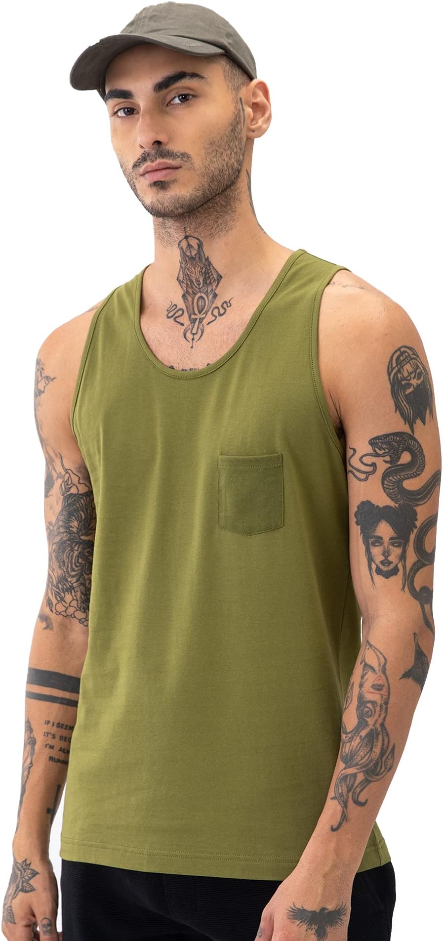 DAMENSCH Regular Fit Solid 100% Cotton Tank Top Sleeveless Moisture Wicking Anti-Bacterial Anti Odour Soft & Durable Stretchable Neo-Cool Tank Top for Men
