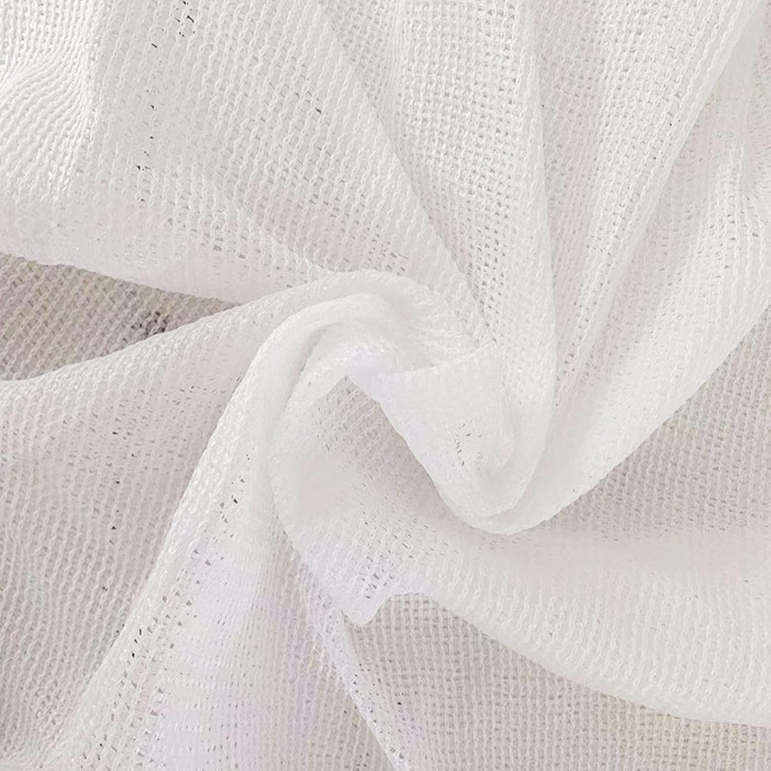 85% UV Resistant White Sunblock Shade Cloth, Anti-Aging Mesh Tarp with Grommets & Rope, Air Permeable Shade Netting for Garden, Roof, Courtyard (1x2m/3.3x6.6ft)