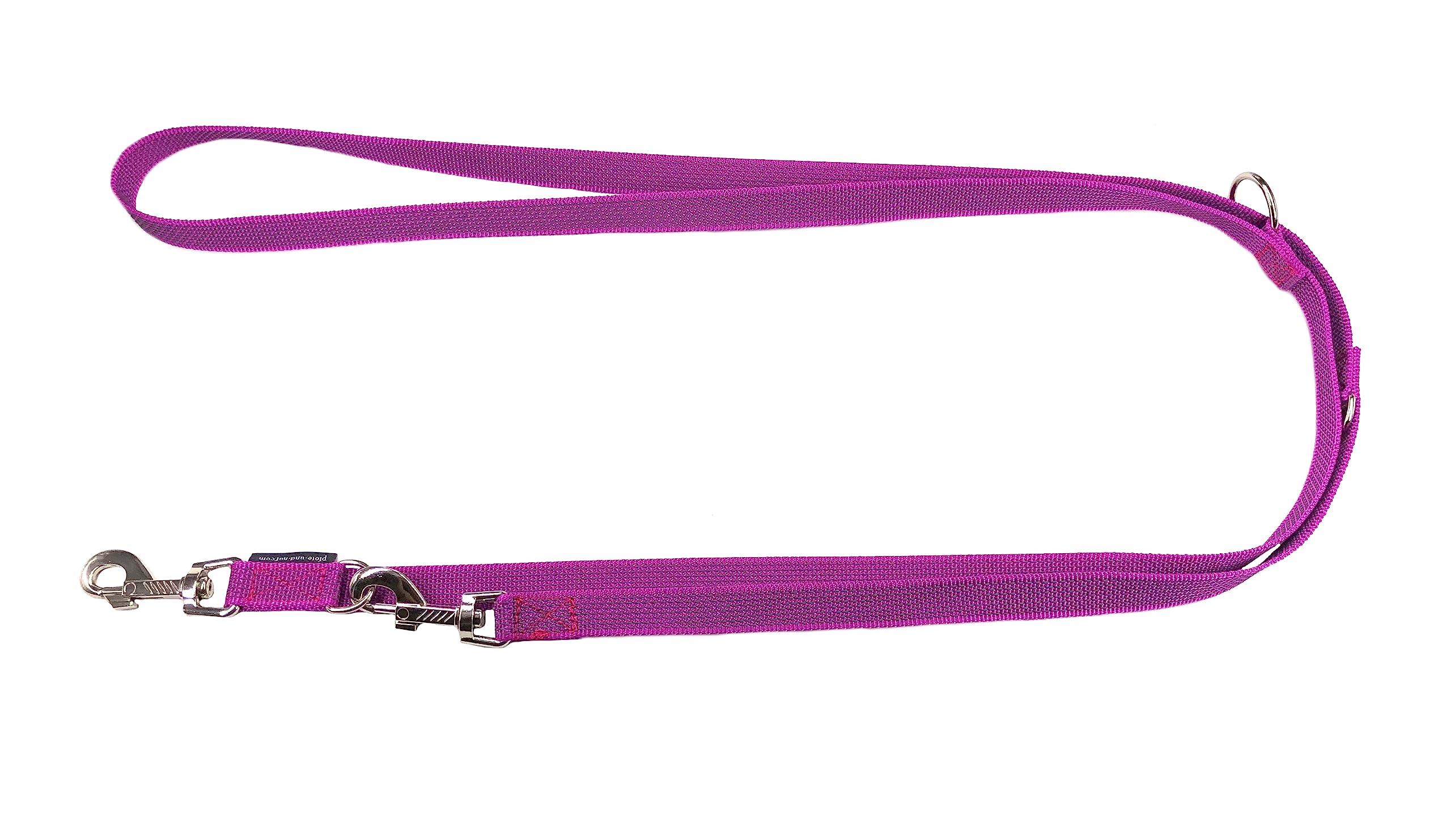 Hundeleine gummiert verstellbar/Doppelleine gummiert für mittlere und große Hunde / 2m / 2,40m / 2,80m / 3,50m / 5m (Flieder, 2m)