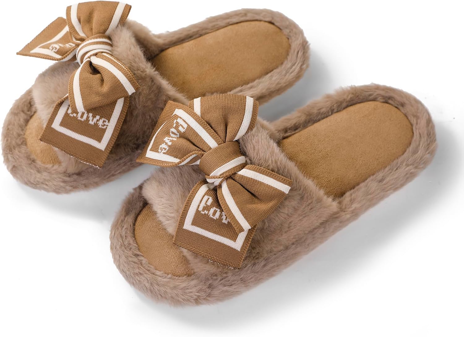 Women Bow Slippers Skin-Friendly Open Toe House Shoes