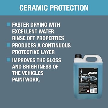 Ceramic Car Shampoo 5 Litre, Hydrophobic Effect, Protective Layer, Improves Gloss of The Paintwork