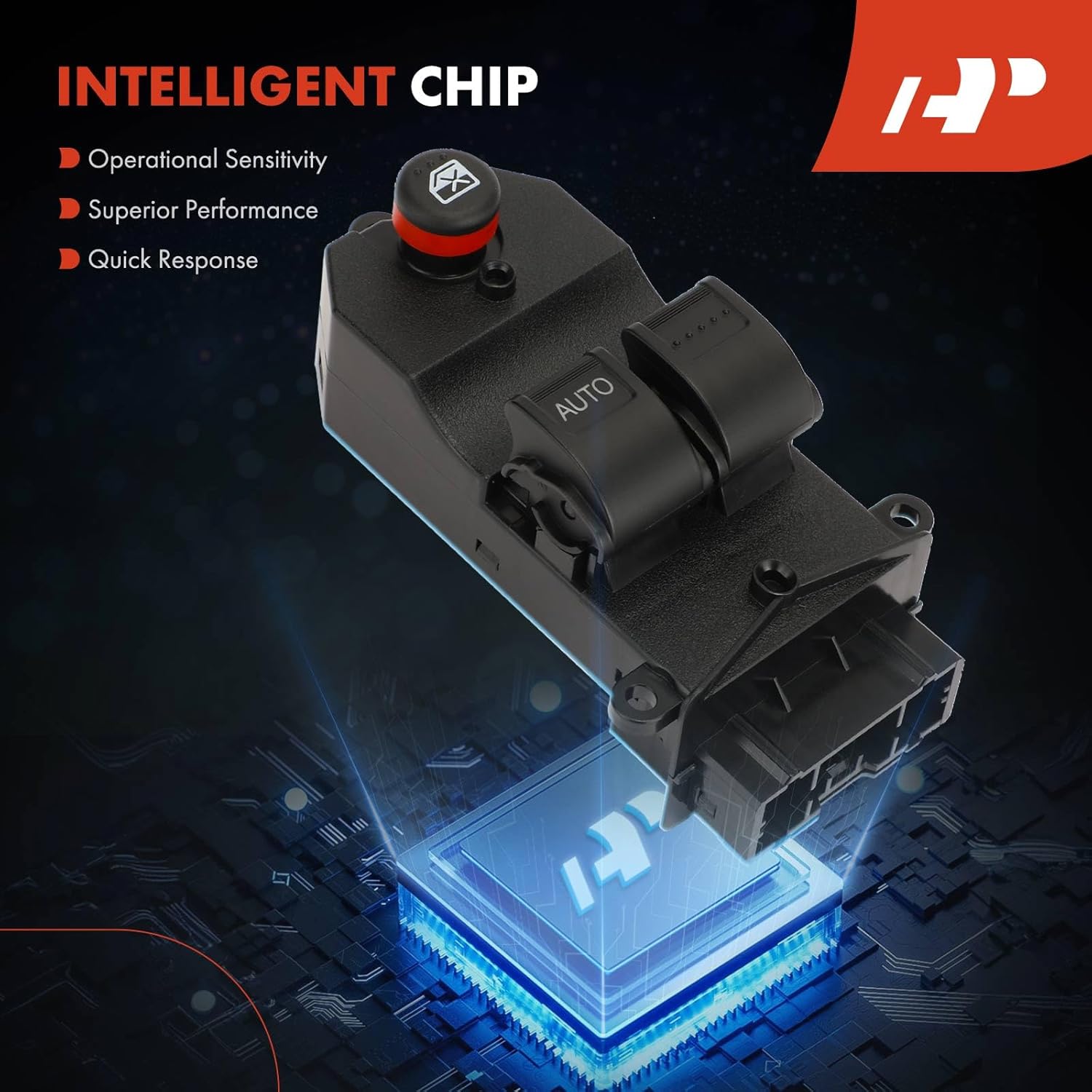 A-Premium Master Power Window Switch Compatible with Honda Element 2003-2011, Front Left Driver Side, Replace# 35750SCVA01ZA