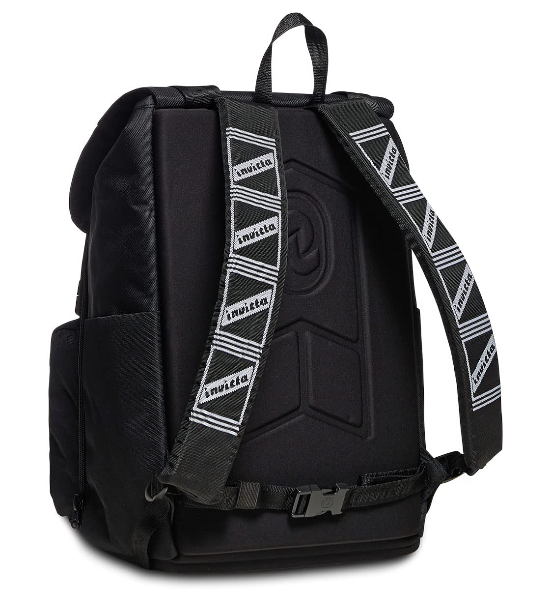 Invicta Zaino Ufficio Square, Zaino Estensibile con Tasca Porta PC Portatile Fino a 14" e Tasca Porta Borraccia, Scuola, Lavoro, Unisex