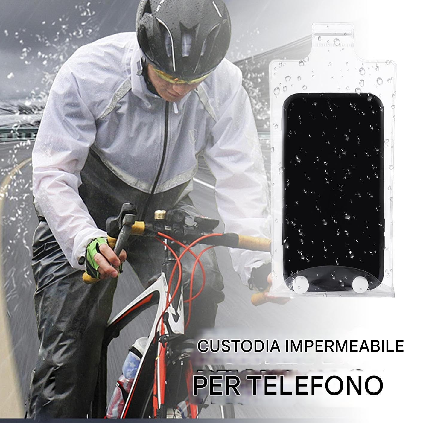 Aufquwk Borsa Impermeabile Per Telefono, Set Di Dieci Borse Protettive Per Telefono, Pouch Resistente Alle Intemperie Per Schermo Tattile Da Viaggio Campeggio Ciclismo All'aperto