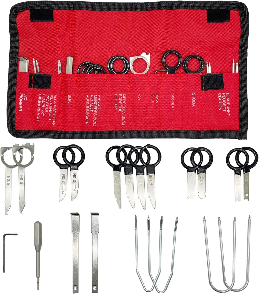 20pcs Car Stereo Removal Tool DVD Navigation Removal Tool, Universal Radio Removal Tool Kit for Most Car and Truck
