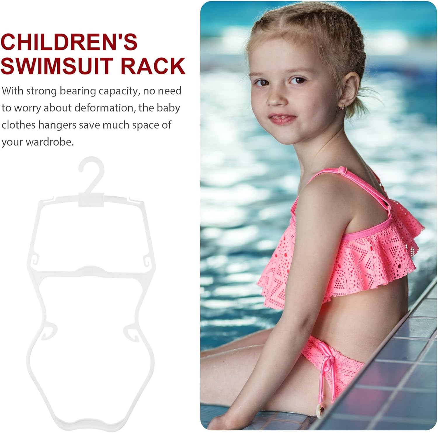 DECHOUS Plastic Hangers for Clothes 5pcs Swimsuit and Clothes Hangers Non-Slip Closet Organizer for Boys