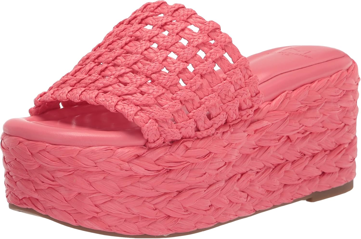 Marc Fisher LTD Women's Priya Espadrille Wedge Sandal, Pink, 9