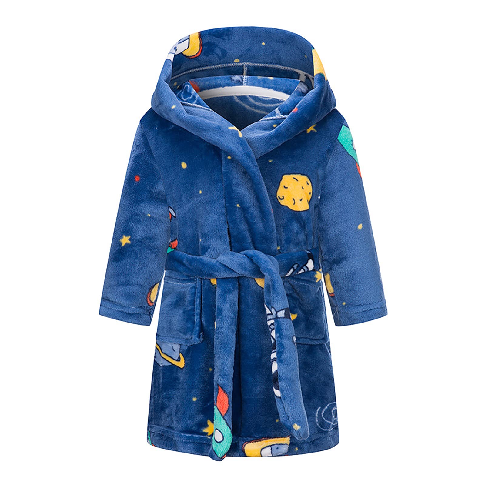 Peignoir unisexe en flanelle polaire douce pour enfants de 1 à 12 ans