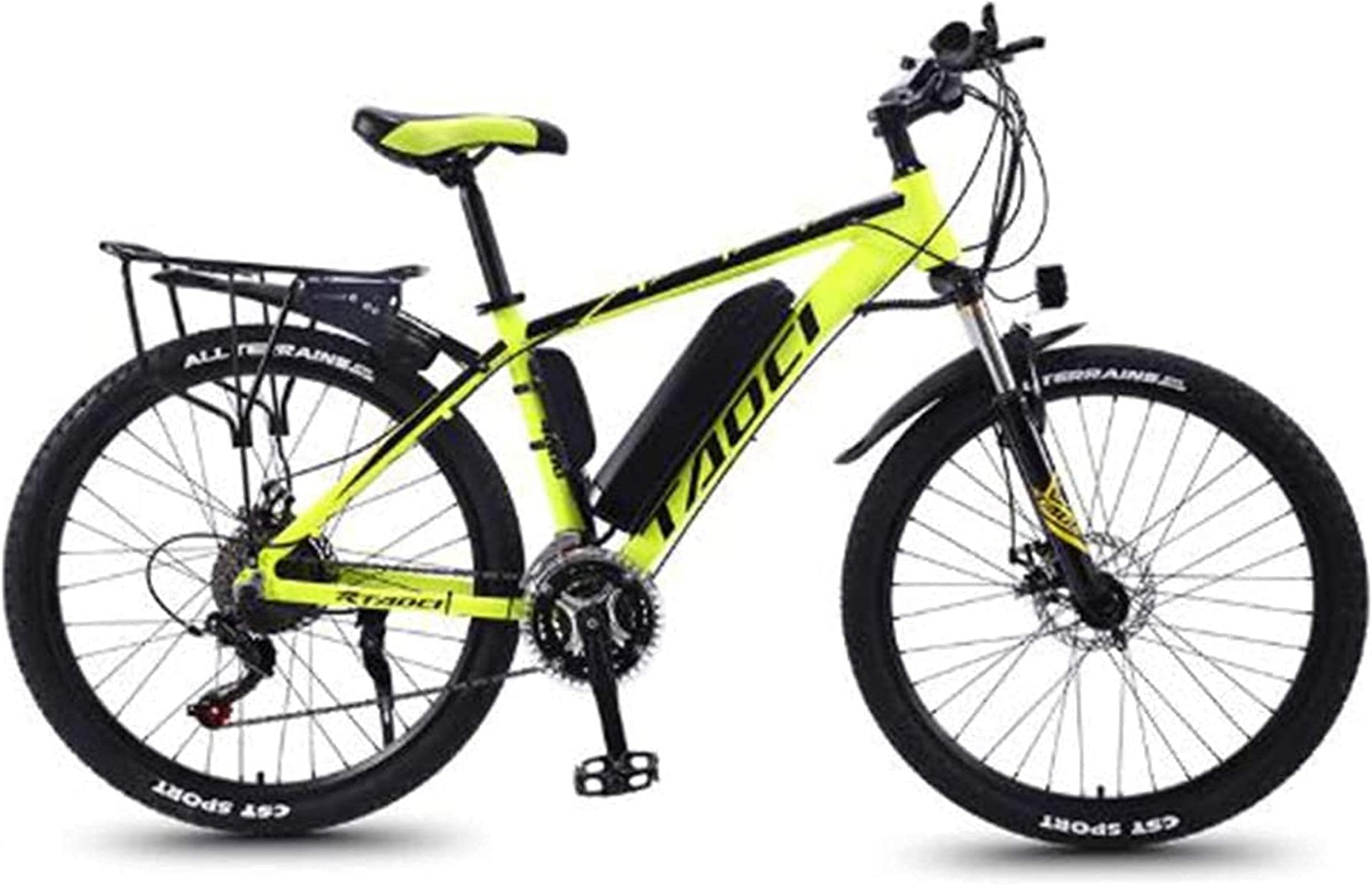 26'' Electric Mountain Bike With Removable Large Capacity Lithium-Ion Battery (36V 350W 8Ah) Dual Disc Brakes For Outdoor Cycling Travel Work Out Outdoor Riding