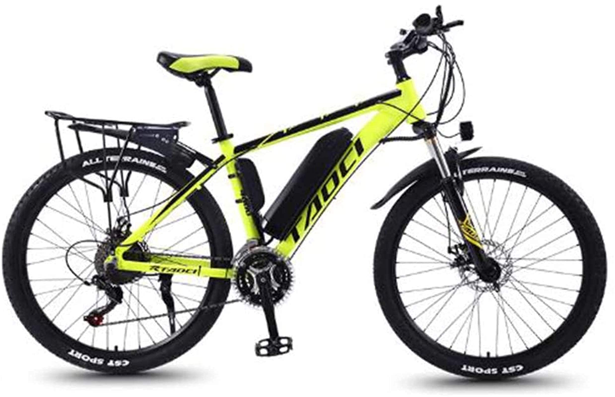 26'' Electric Mountain Bike With Removable Large Capacity Lithium-Ion Battery (36V 350W 8Ah) Dual Disc Brakes For Outdoor Cycling Travel Work Out Outdoor Riding