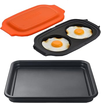 MACONEE Microwave Bacon Tray Egg Fryer Crisp Bacon, Cook Eggs, and Make Breakfast Sandwiches Dishwasher-Safe & BPA-free