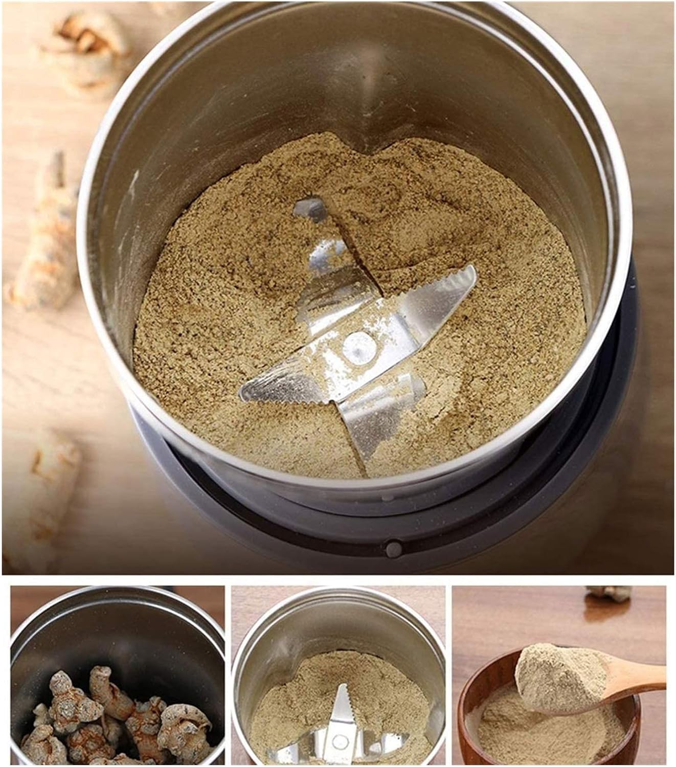 Electric Dried Spice and Coffee Grinder Detachable Cup for Clean it with Water Blade Cup Made with SUS304 stianlees Steel