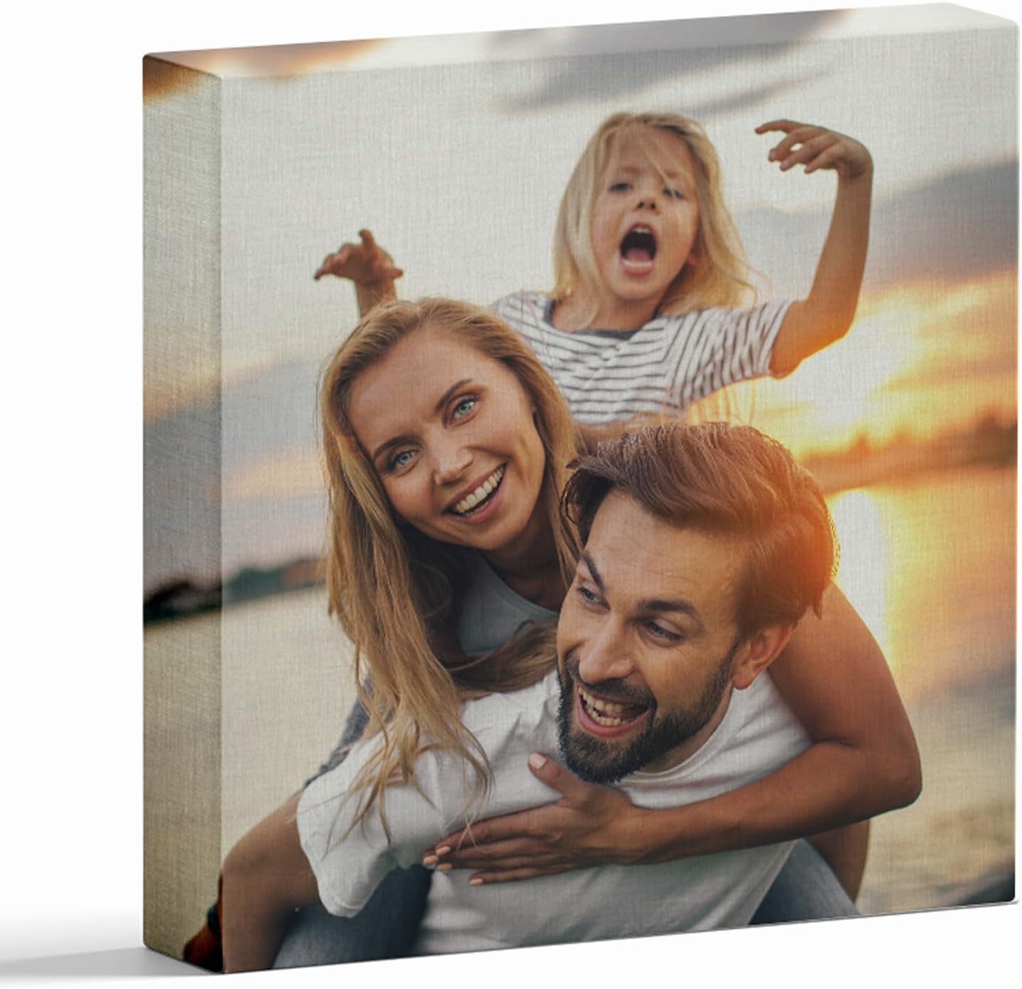 Personalized Photo to Canvas Print - Canvas Prints with Photos on Custom Wall Art for Living Room, Wedding, Bedroom, Baby, Pet Family Picture Framed Wall Art - Square Print, 12x12
