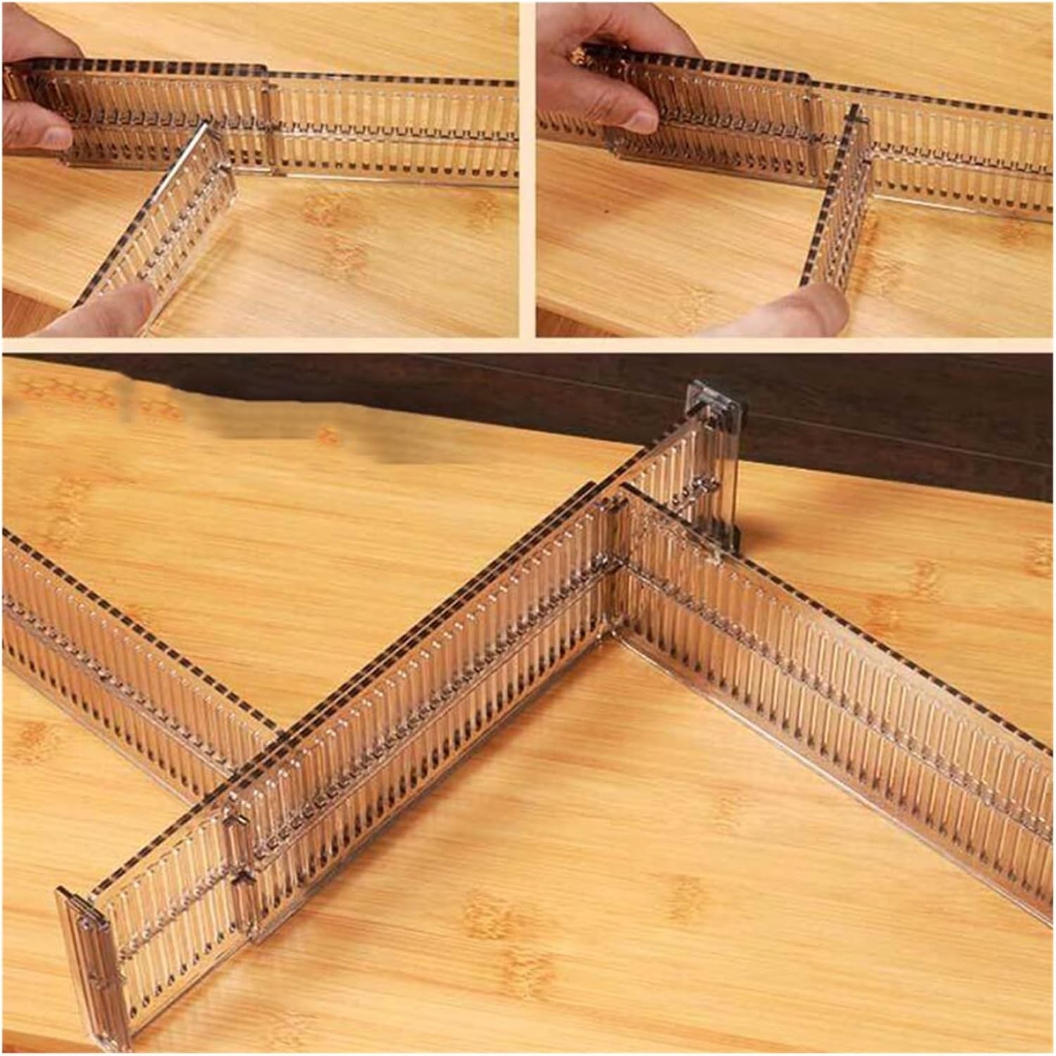 2Pcs Adjustable Drawer Divider Organiser DIY Room Kitchen Storage Separators