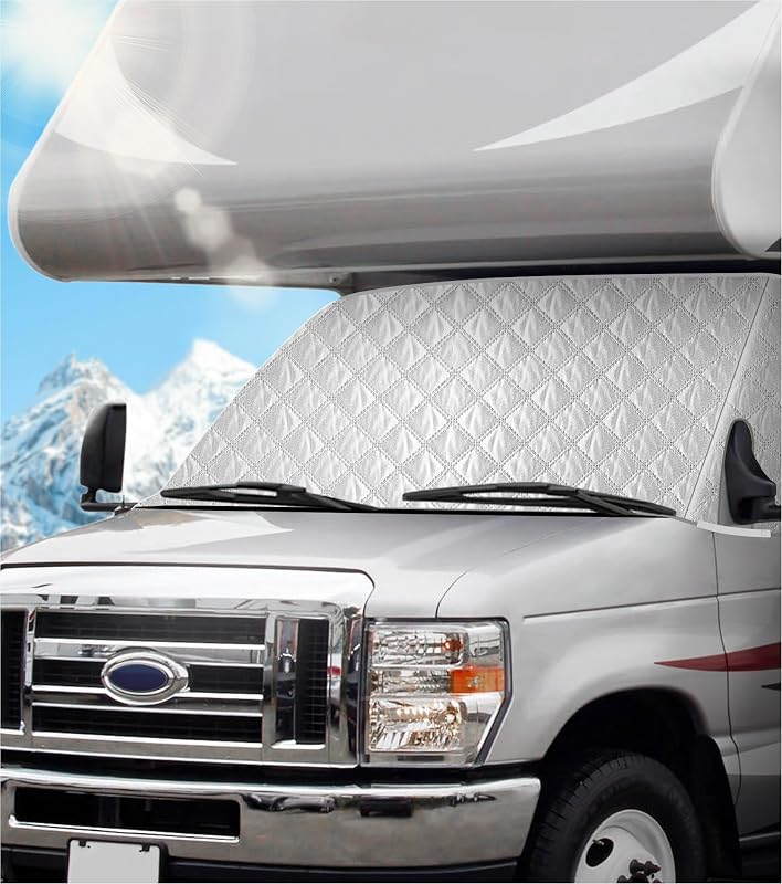 Protetor Solar Externo para Para-brisa de Motorhome Ford E-Series/Econoline VANNCAMP Branco em Poliéster