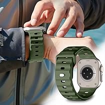 Cinturino sportivo compatibile con Apple Watch da 38 mm, 40 mm, 41 mm, 42 mm, 44 mm, 45 mm, 46 mm, 49 mm, impermeabile, compatibile con iWatch Apple Watch, donne e uomini