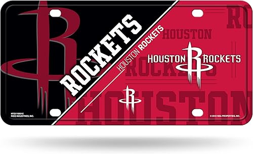 Miniatura 172 de Rico Industries Etiqueta de metal de baloncesto de la NBA de 6 x 12 pulgadas, ideal para camiones/coches/SUV