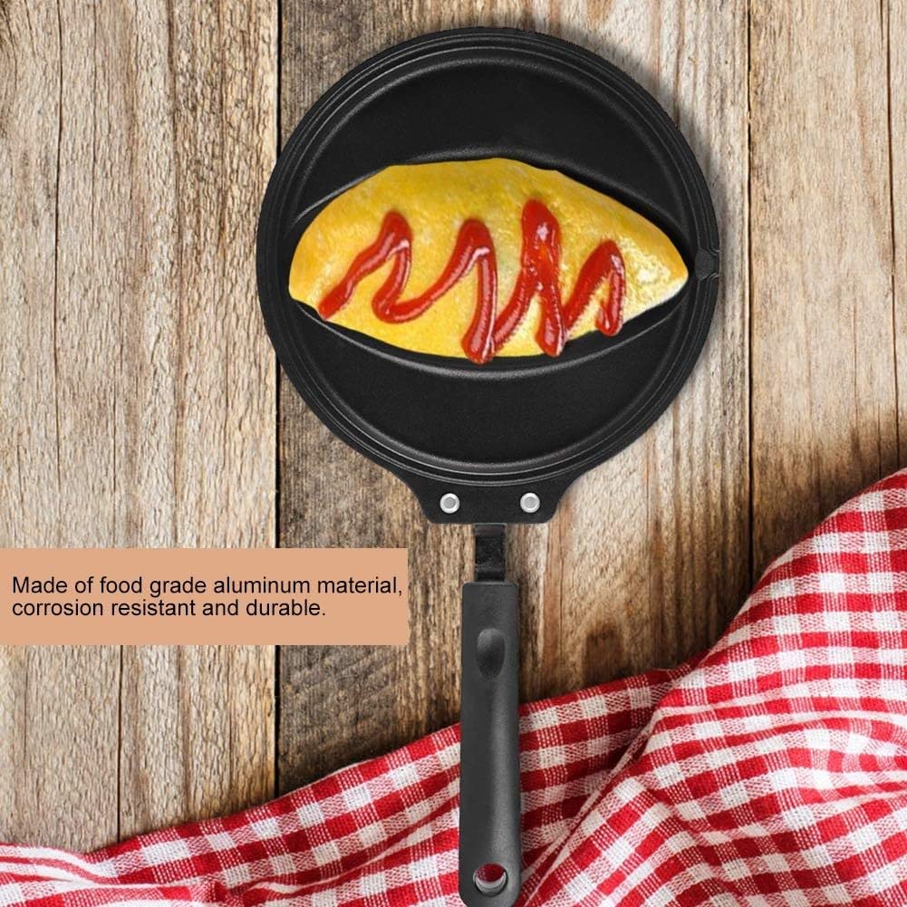 Padella per pancake， La padella antiaderente for frittata può essere riscaldata direttamente su un fornello a gas o utilizzata su un piano cottura a induzione.
