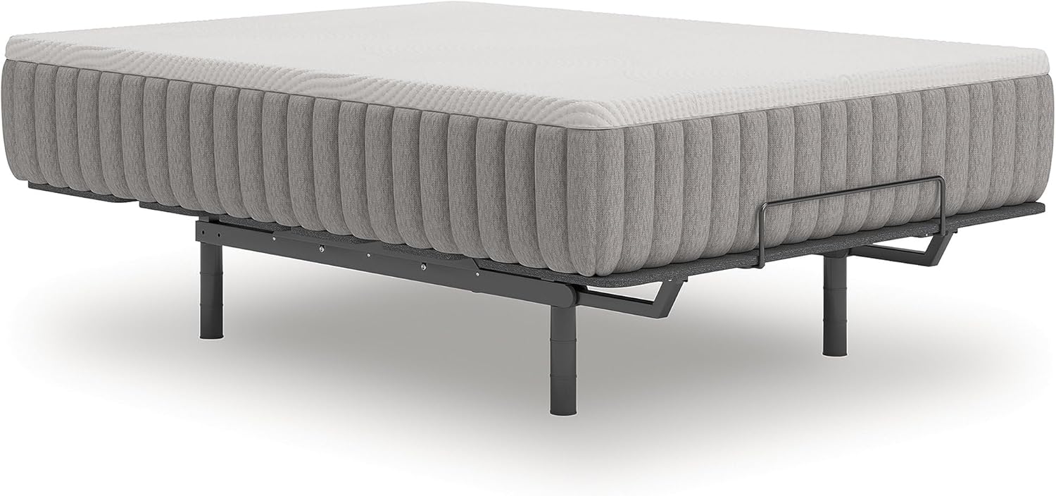 Signature Design by Ashley Terra Sleep Soft 14 Inch Antimicrobial Natural Talalay Latex Foam Hybrid Mattress with Temperature Regulating for Pressure Relief, Queen, Fiberglass-Free, Mattress in A Box