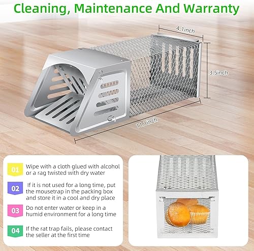 Miniatura 3 de Chipmunk Trap Humane Rat Trap,Multi-Catch Reusable Mouse Trap for HomeGardenWarehouse, Humane Mouse Traps- Safe & Effective Mouse for Families &