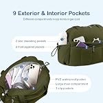 TOPDesign Sac de voyage pour les femmes, sac de gymnastique sac sport avec poche humide, porter le week-end avec la chemise de bagages, vert foncé, grand, occasionnel