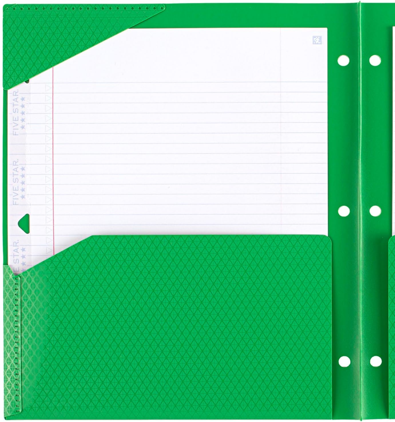 Five Star DuraShield Antimicrobial 2 Pocket Stay-Put Plastic Folders, 4 Pack, Holds 11" x 8-1/2", Color May Vary (330010)
