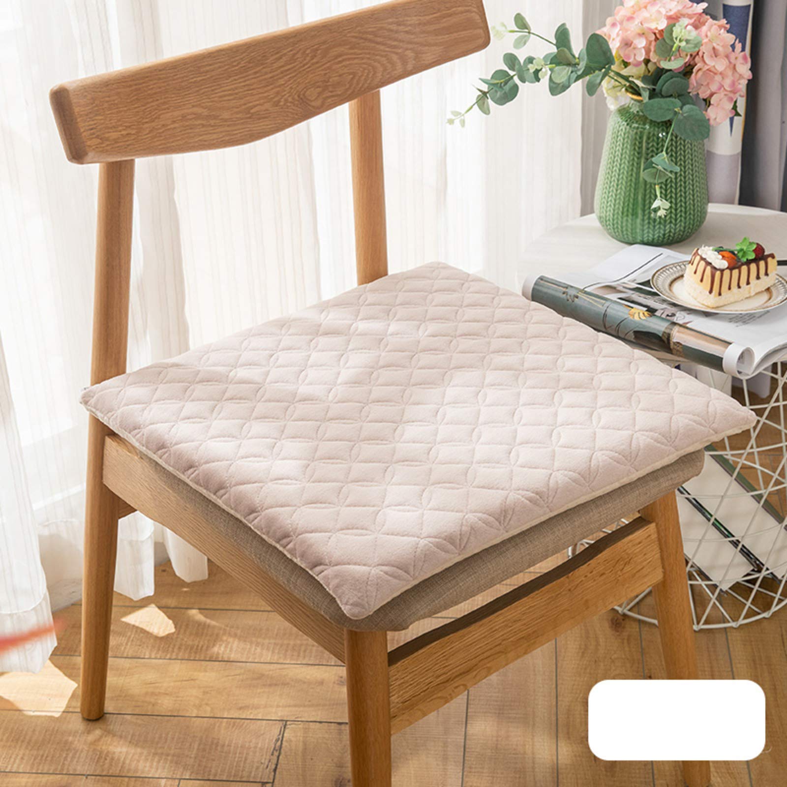 Galette de chaise anti-glisse couleur khat 50x50cm pour éliminer l'inconfort