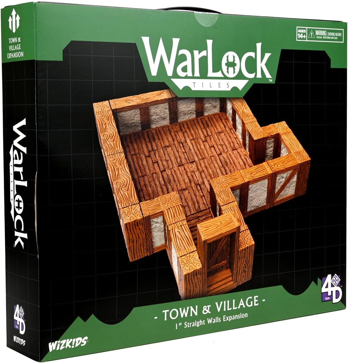 WizKids Warlock Tiles: Expansion – 1 in. Town & Village Straight Walls
