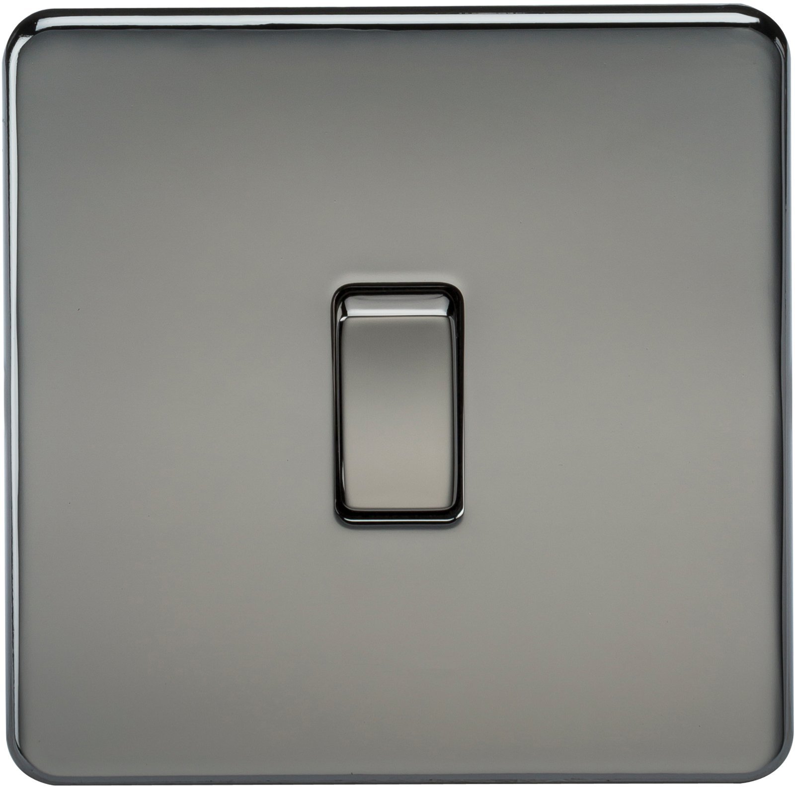 Knightsbridge Black Nickel Sf1200bn Screwless 10 A 1-Gang Intermediate Switch, 230 V,