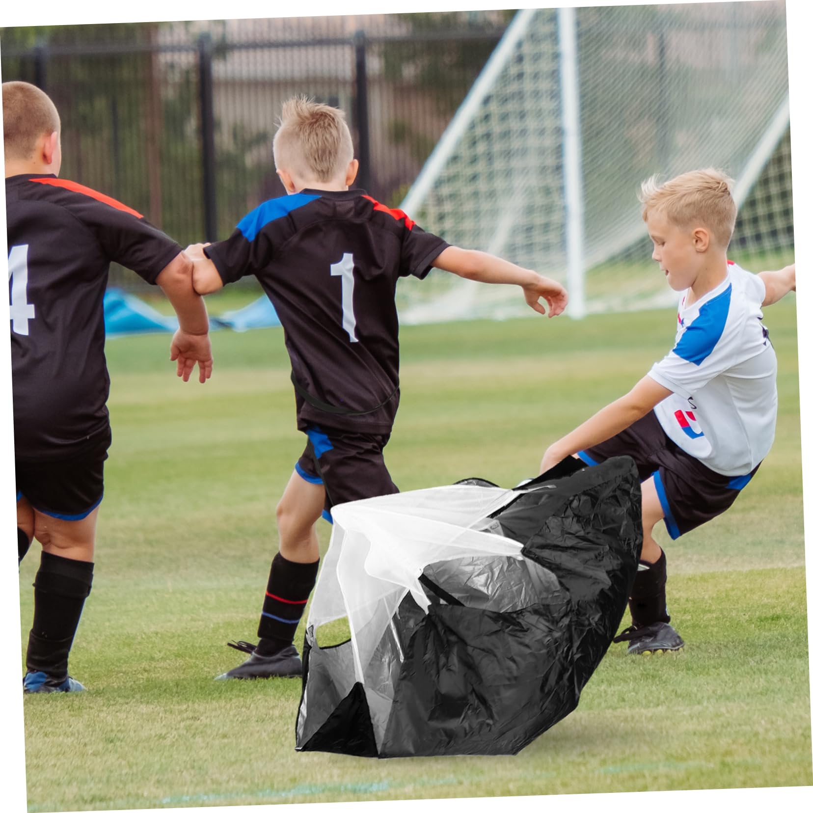 Yardwe Forniture per l'allenamento di Calcio Ragazze Che corrono in Pantaloncini Giocattolo Paracadute Corsa con Paracadute Allenatore di Resistenza Allenamento alla Corsa Panno Oxford