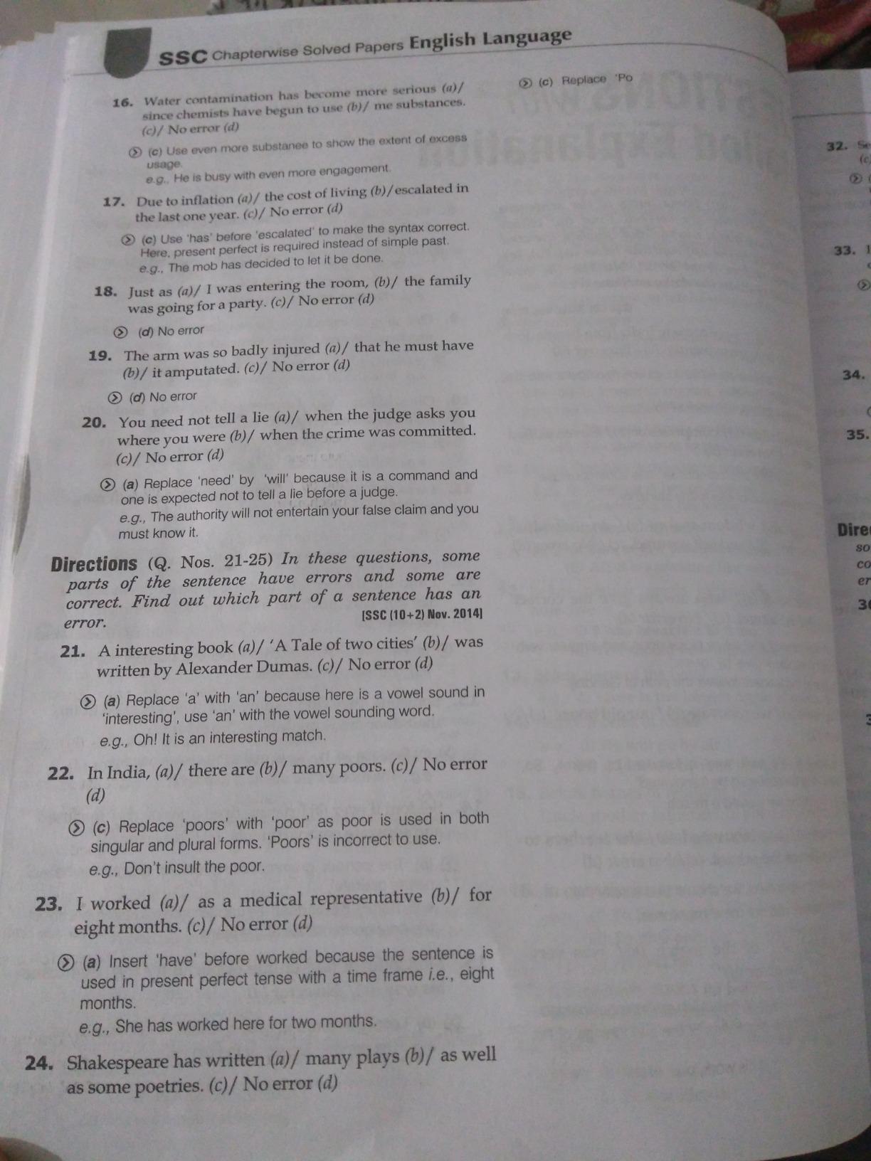 Buy SSC Chapterwise Solved Papers English Language 2020 (Old Edition ...