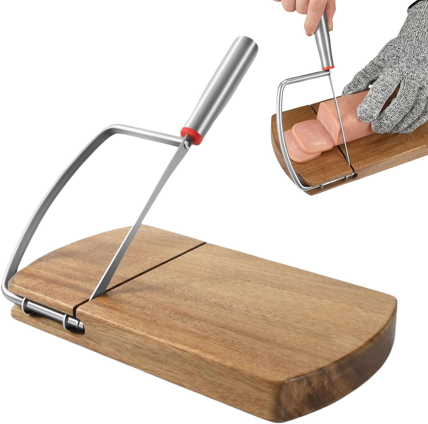 Cheese Cutter Board,9.2x8.4 Inches Cheese Cutter Slicer | Rust-Proof Truffle Slicer, Multifunctional Hardwood Kitchen Tools for Cheese Chocolate Spices