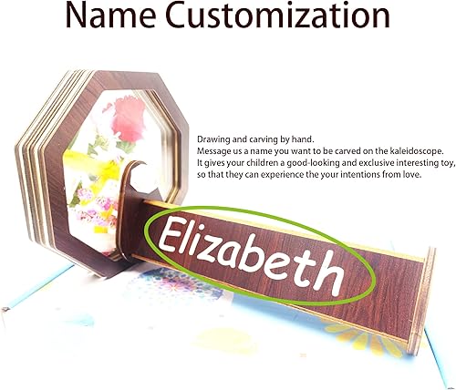 Miniatura 3 de Caleidoscopio personalizado de madera natural para niños, kit clásico giratorio de madera mágico al aire libre, giratorio y ecológico, el mejor