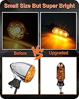 Vista 4 de QUASCO 4 unidades de luces direccionales LED universales para motocicleta, intermitentes mini ámbar delanteras y traseras para moto, scooter, quad