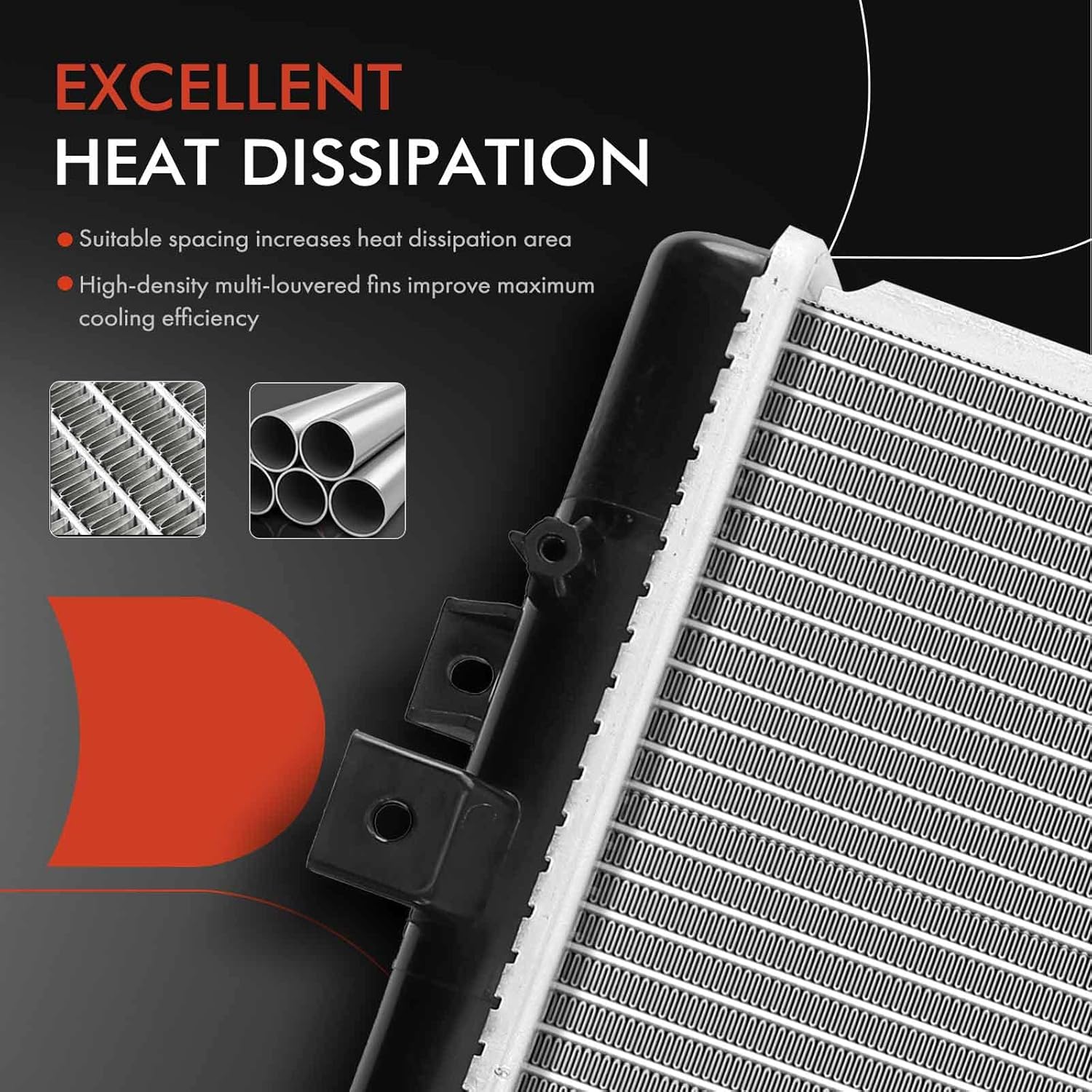 A-Premium Engine Coolant Radiator Assembly Compatible with Volkswagen VW Tiguan 2009-2017, For Tiguan Limited 2018, L4 1.4L 2.0L