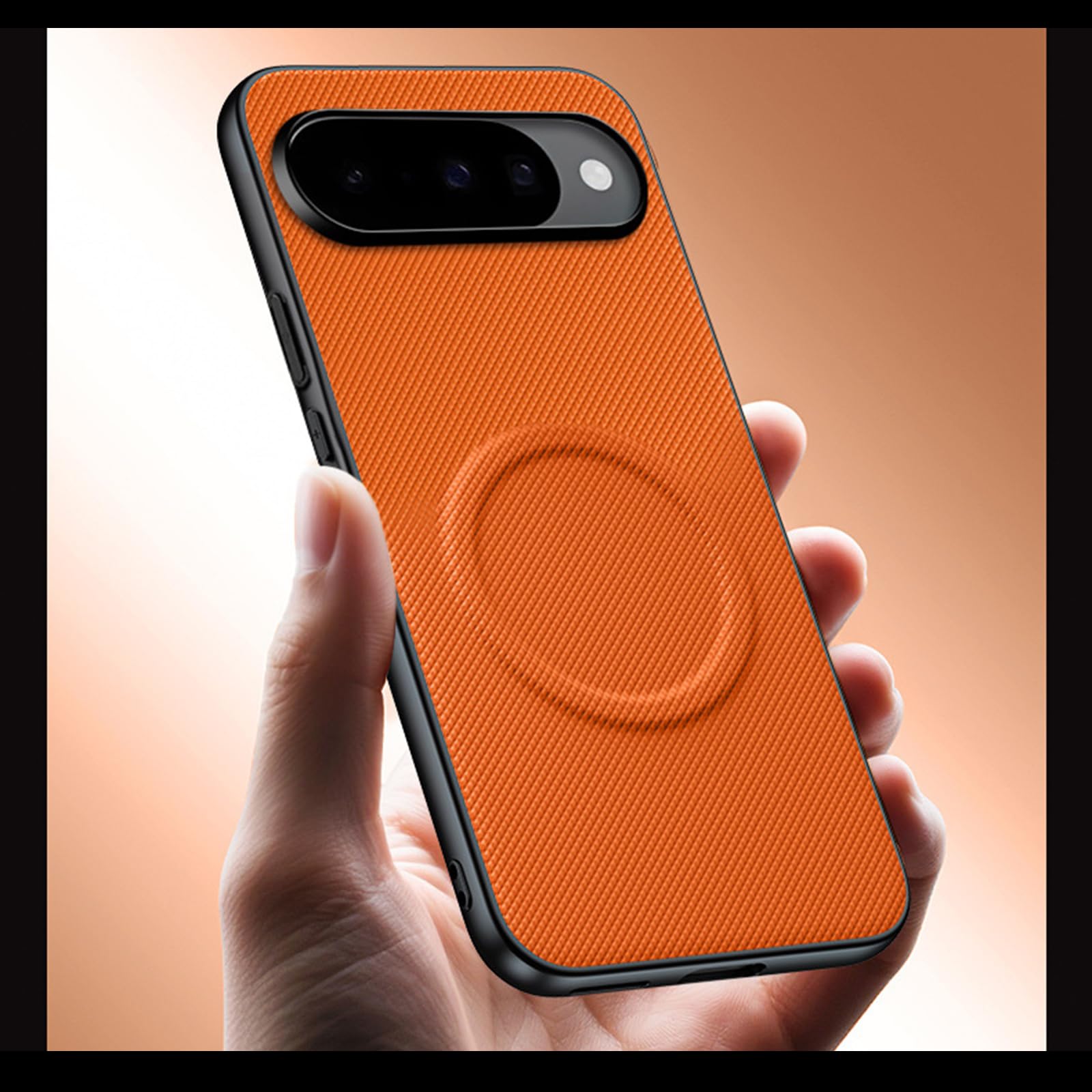 Magnetica Custodia Per Google Pixel 11 Pro/ 11, Ultra Sottile Cover Pelle | Fibra Carbonio Texture Anti-Impronte Ricarica Wireless Minimalista Guscio,Blu,11 Pro