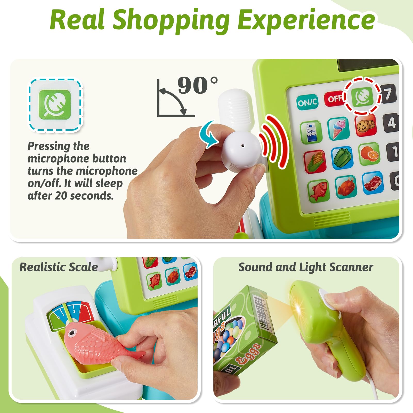 LINFUN KIDS Toy Till Cash Register with Scanner - Image 2