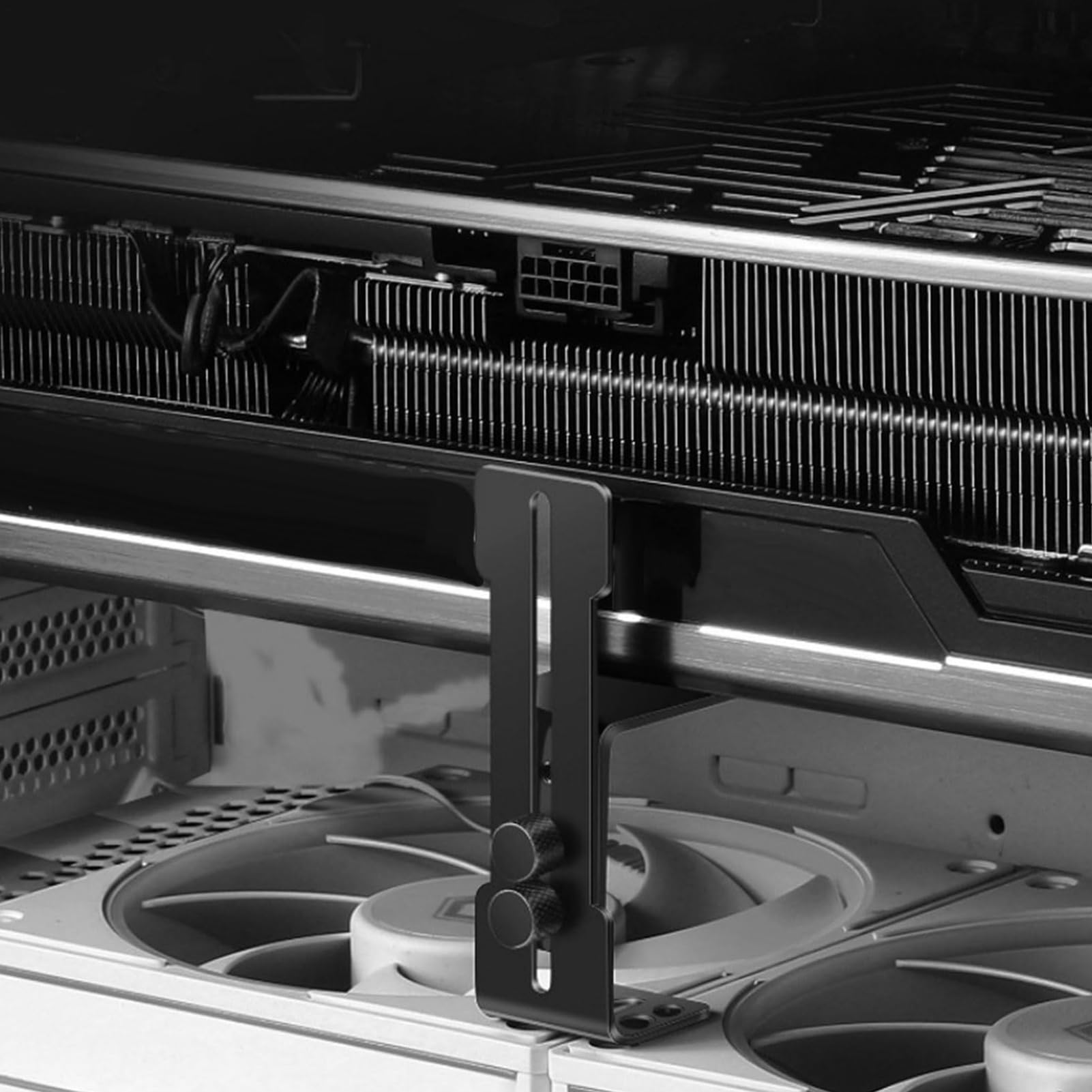 GPU Support Bracket - Stainless Steel Anti-Sag Stand | Wear-Resistant Graphics Card Stand, Adjustable Graphics Card Bracket for Desktop Computer, Sturdy GPU Holder for PC