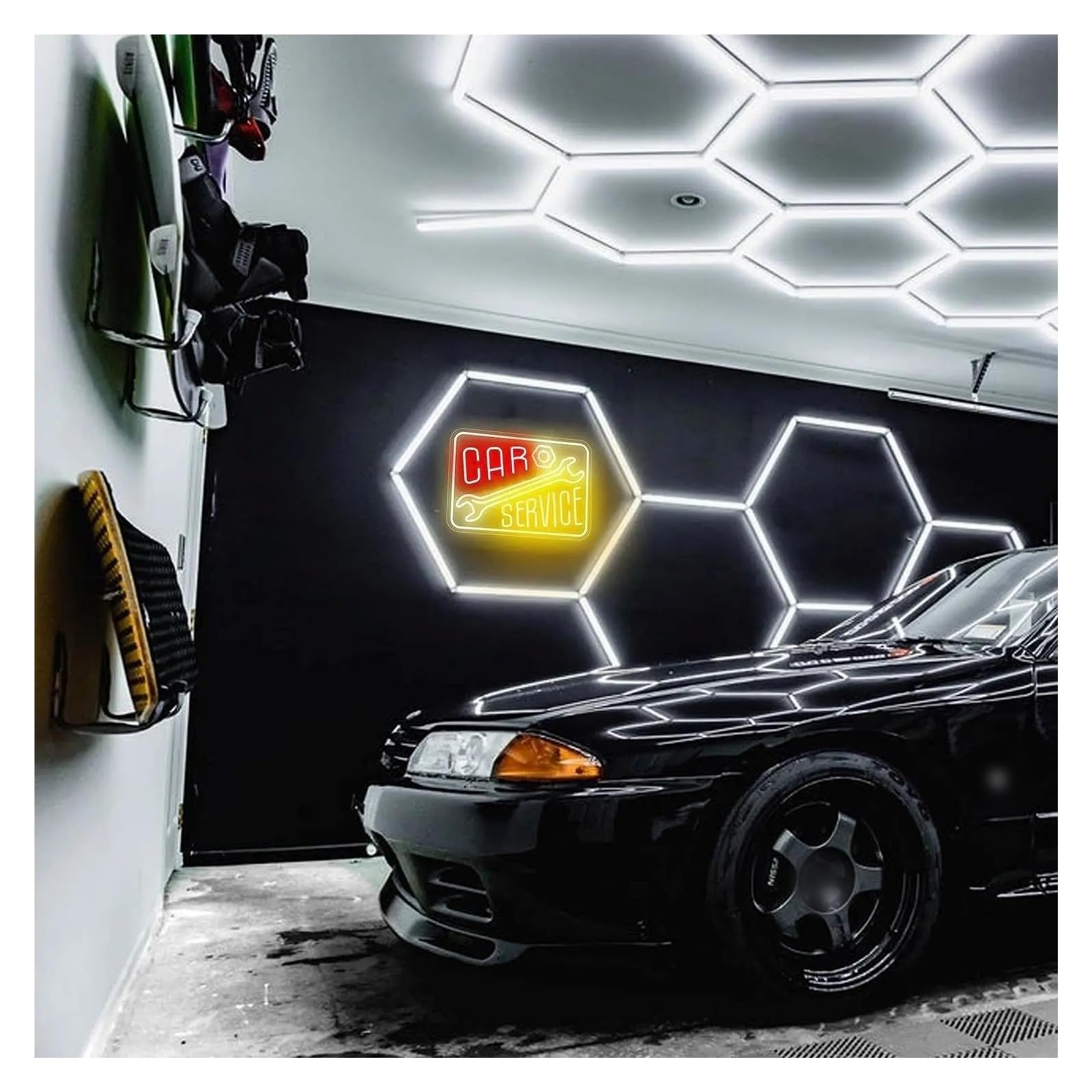 XENITE Luces Art Decoration Christmas Letrero De Neón Car Service, Luz LED De Garaje Con Atenuación, Apto Para Talleres De Reparación De Automóviles, Bares, Fiestas, Clubes De Arte,38cmх27cm