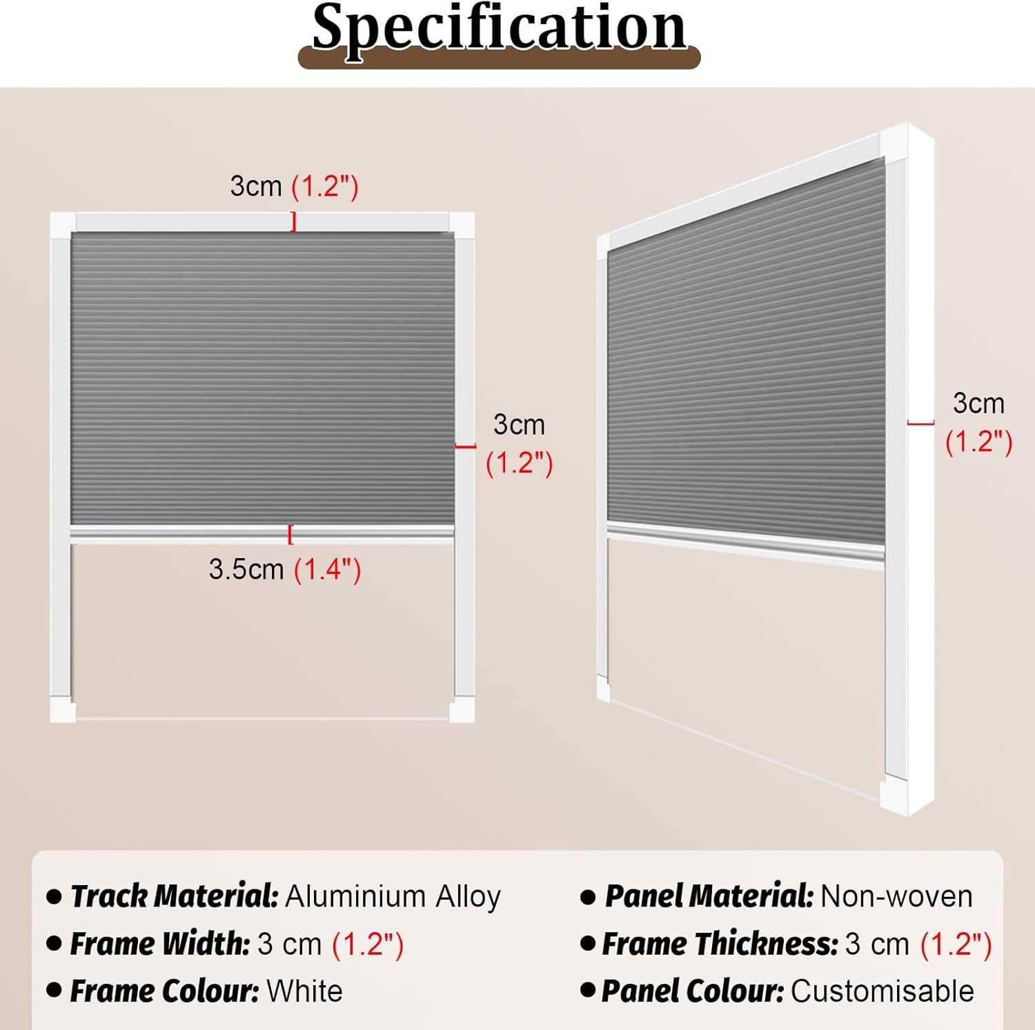 Accordion Door - Foldable Sliding Window for Kitchen Dish Return, Indoor Non-Woven Closet Partition, Custom Blackout Accordion Gate (28x34in, 70x85cm)