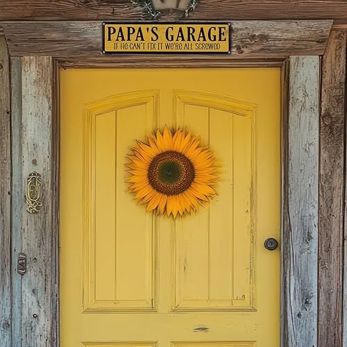 Miniatura 6 de Metal Father's Day Gift, Retro Metal Tin Sign, Man Cave Decor, Papa's Garage, If He Can't Fix It We're Screwed, Garage Workshop Decor, Gift for Papa