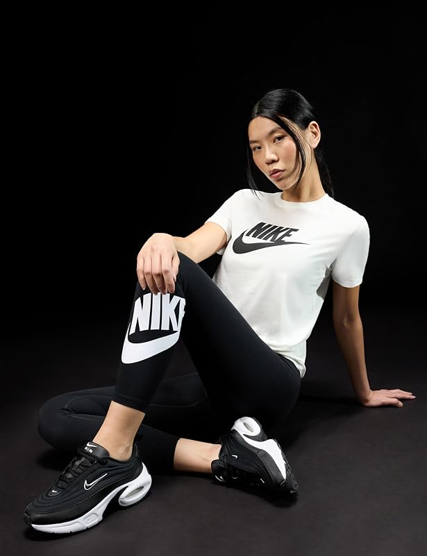 Nike Women's Sportswear Classics High-Waisted Graphic Leggings, Black/White, Small image 2