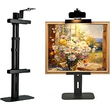 Adjustable Tabletop Easel Stand, Adjustable Metal Picture Frame Holder Stand for Display Up to 24" H, Desktop Art Display Stand for Painting, Photos, Canvas, Signs, Books Black Light Stand