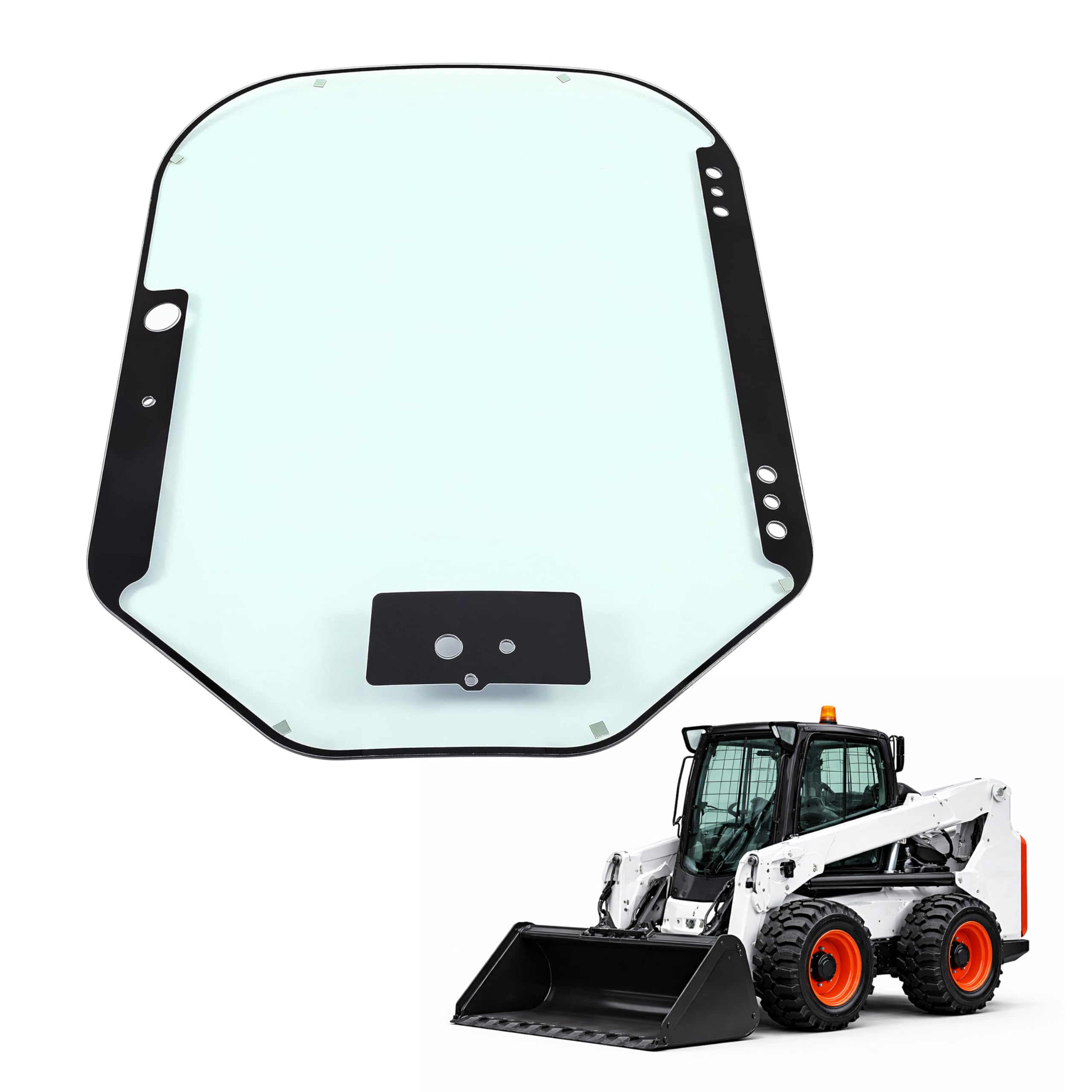 HECASA Door Glass Compatible with Bobcat M Series Skid Steer All Wheel Loaders A770 Skid Steer Loaders S450 S510 S530 S590 S595 Track Loaders T450