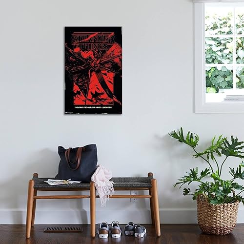 Miniatura 3 de Trends International Netflix Stranger Things Season 4 - Póster de pared para el nuevo hogar, 22.37 x 34.00 pulgadas, lienzo estirado