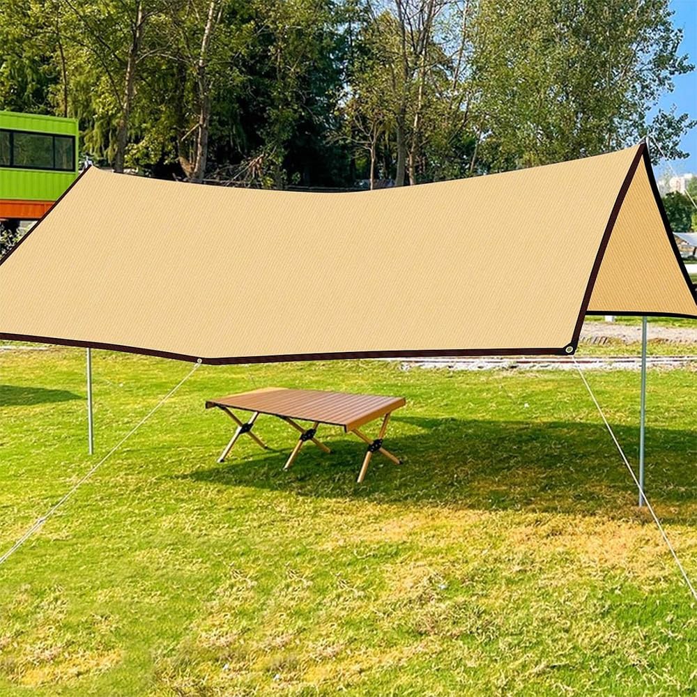 Ogrodowy żagiel przeciwsłoneczny, ochrona przed promieniowaniem UV, tkanina z przelotkami, idealny na balkon, taras, do szklarni, rośliny, garażu, na patio, 3 x 5 m